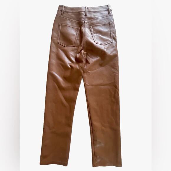 Aritzia Brown faux leather Pants Set - Picture 9 of 12